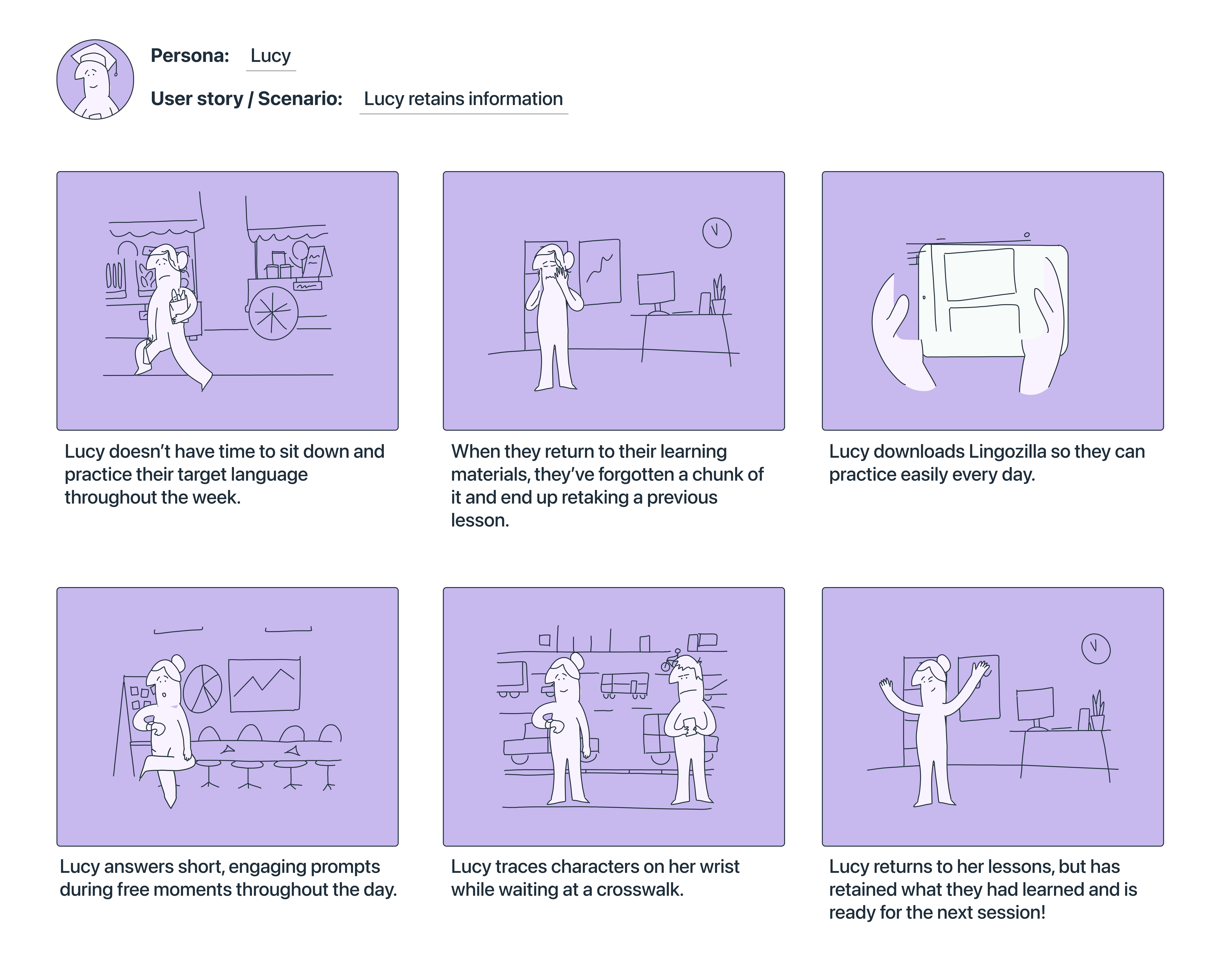 Lingozilla storyboard